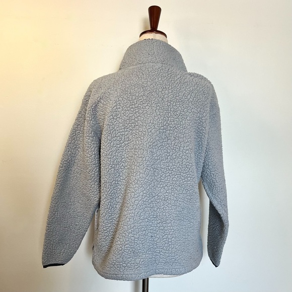 Victoria’s Secret Light Blue Sherpa Quarter-Zip Fleece Size: XS - Picture 3 of 5